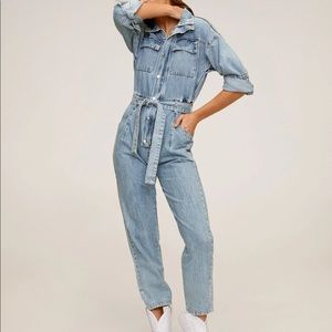 MANGO Denim Jumpsuit